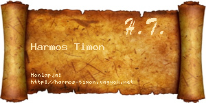 Harmos Timon névjegykártya